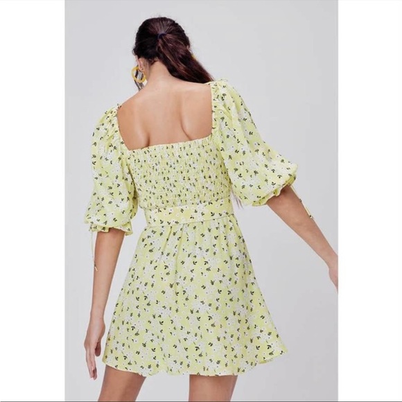 NWT For Love and Lemons Chrysanthemum Belted Mini Dress L - Picture 7 of 16